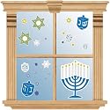 Hanukkah Vinyl Glitter Window Clings