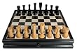 Modern Chess & Checkers Set - Black with Storage