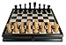 Modern Chess & Checkers Set - Black with Storage