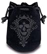Ultra Pro Black Suede Skull Dice Bag 82052