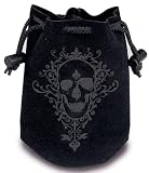 Ultra Pro Black Suede Skull Dice Bag 82052