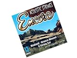 Encore Medium acoustic guitar strings. Bronze-wound set of six, 13-57 gauge.