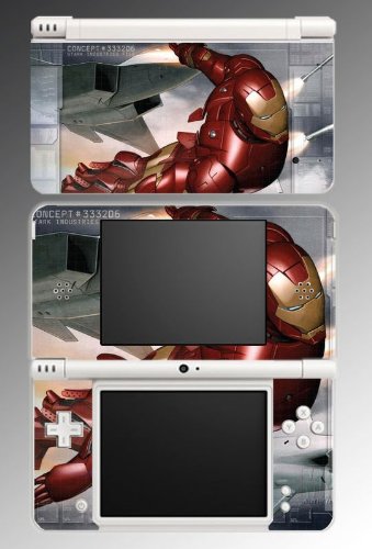  Iron Man Superhero Game Decal Vinyl Decal Skin Protector Cover #3 for Nintendo DSi XL