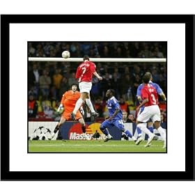 Cristiano Ronaldo Manchester United Framed 8x10 Photograph 2008 UEFA Champions League Final Heading Ball