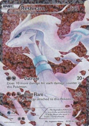 Pokmon Trading Card - RESHIRAM #RC22/RC25 Full Art [RADIANT COLLECTION] BW11 Legendary Treasures by Pokmon TCG