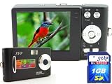 SVP DC-12DX-Black 12MP Max Thinnest DIGITAL CAMERA VIDEO w/ SOUND! (SVP 1GB High Speed SD Memory Card Included)
