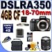 Sony Alpha DSLR-A350 14.2MP Digital SLR Camera w/ Sony 18-70mm AF DT f/3.5-5.6 Lens BigVALUEInc Accessory Saver 4GB Memory Card - Filter Kit Bundle + MORE