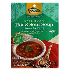 Asian Home Gourmet Szechuan Hot & Sour Soup, No MSG, 1.75-Ounce Pouch (Pack of 12)
