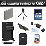 32GB Accessories Bundle Kit For Canon PowerShot SX230HS Digital Camera.