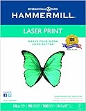 Hammermill Laser Print, 24lb, 8.5 x 11, 98 Bright, 500 Sheets/1 Ream (104604)