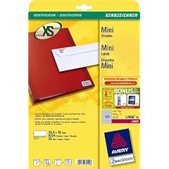 Etikett Mini Wei� 25,4X10mm