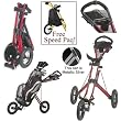 New 2009 Sun Mountain (Push) Speed Golf Cart V1 (Metallic Silver), Free Speed Paq!