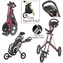 New 2009 Sun Mountain (Push) Speed Golf Cart V1 (Metallic Silver), Free Speed Paq!