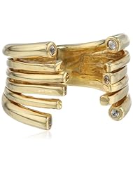 Kelly Wearstler Fulham 18k Gold Finish White Sapphire Ring