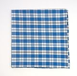 100% Cotton Serene Blue White Check Pocket Square
