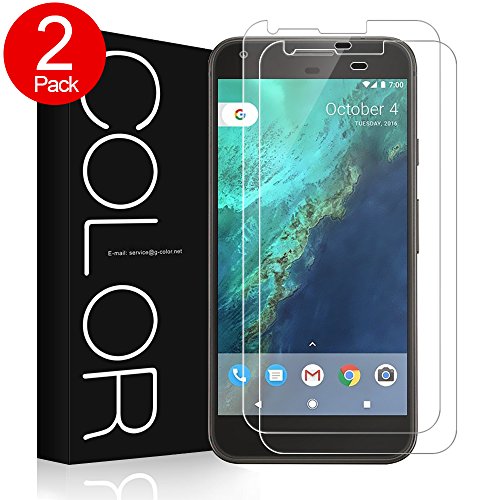 Google Pixel XL Screen Protector[2-PACK], G-Color Google Pixel XL Tempered Glass Screen Protector [Case Friendly/HD Clear/Anti-Scratch] Screen Protector for Google Pixel XL