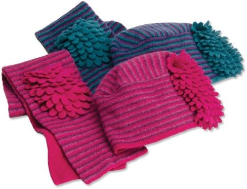 Orvis Women's Handknit Irish-wool Striped Scarf & Hat / Hat, Teal