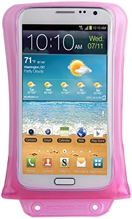 DiCAPac WP-C2 Universal Waterproof Case for YU Yureka in Pink (Double Velcro Locking System; IPX8 Certified Underwater Protection up to 10M; Built-in Airbag Floats & Protects Device; Super Clear Polycarbonate Photo Lens; Included Neck Strap)
