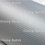 Classy Autos 3D Carbon Fiber Vinyl Film Wrap Car/suv/truck Silver (36