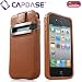 【ストラップホールつき】CAPDASE iPhone4 専用 スマートポケット バリューセット （コールID ボールド ＋ ソフトジャケットXPOSE）, ブラウン SLIH4-V188