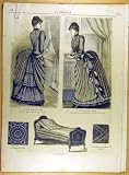 1885 Ladies Fashion Tulle Lace Costume Child French