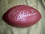 MICHAEL STRAHAN SIGNED AUTOGRAPHED NEW YORK GIANTS FOOTBALL W/ HOLOGRAM + COA