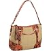 B. Makowsky Mansfield Python Embossed Trim Straw Hobo