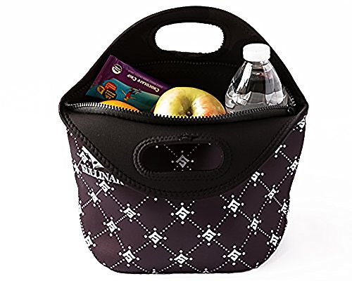 Large Lunch Bag - Insulated Neoprene Tote - Heavy Duty Zipper - 13 x 11.5 x 5 inches - for Men, Women & Kids