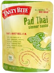 Tasty Bite Pad Thai Simmer Sauce Entree, Heat & Eat, 7-Ounce Pouches (Pack of 6)