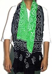 Clothes Spring Accessory Cotton Scarf Tie and Dye 88 x 40 inches