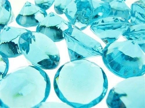 3/4" Acrylic Diamond Confetti Crystal Gem Stone Table Scatte Wedding Party Table Vase, Bowls,Venue Decoration Turquoise 240 Pcs