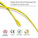 GearIT Cat 6 Ethernet Cable (20-Pack 1 Foot) Cat6 Network Patch, 10Gbps, RJ45, Snagless Cord, Gold-Plated Connectors, Internet for PC, TV, Tablet, Router, Printer, Servers, IT Data Center - Yellow