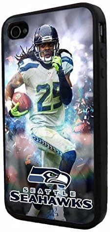 NFL Seattel Seahawks , Cool iPhone 4 / 4s Smartphone iphone Case Cover Collector iphone TPU Rubber Case Black