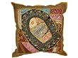 Golden Poppy Ethnic Indian Sari Cotton Floor Pillow Cushion Cover 24" Free Shipp