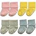 Tdeal 5 Pack Baby Toddler Sock Anti Slip Non-skid Sole Turn Cuff Ankle Cotton Socks