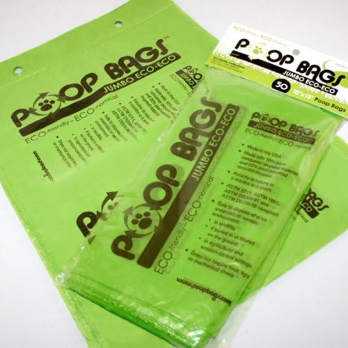 The Original PoopBags - Eco-Eco Jumbo Green Pet Waste Bags - 100 Poop Bags