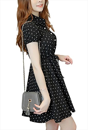 (フムフム) fumu fumu ワンピース レディース 半袖 ( 白十字 ドット ) 夏 ファッション ワンピ