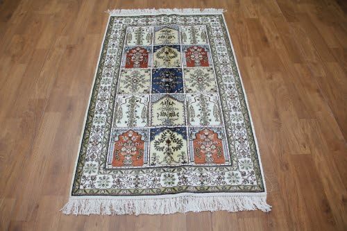 3'x 5' Hand Knotted Silk Rug Modern Designers Rug Hereke Carpet(206b-3x5)
