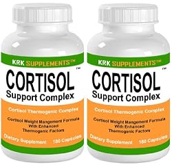 2 BOTTLES Cortisol Support Complex 360 total Capsules Burn Belly Fat KRK SUPPLEMENTS