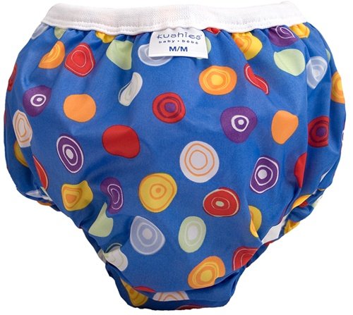 Kushies Taffeta Waterproof Training Pants, XX-Large, Crazy Circles Blue