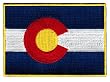 Colorado State Flag Embroidered Patch Iron-On CO Emblem