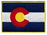 Colorado State Flag Embroidered Patch Iron-On CO Emblem