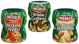 Review Emerald Nuts  / Emerald Premium Mini Variety Pack (Mixed Nuts, Whole Cashews & Dry Roasted Almonds), 4.5-Ounce Canister (Pack of 18)