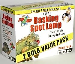 Zoo Med Reptile Basking Spot Lamp 100 Watts 2 Bulb Value Pack