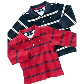 Tommy Hilfiger Baby Boy Polo Shirt, Long-Sleeved Rockinham Stripe