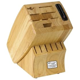 Click here to buy Chicago Cutlery 14-Slot Knife Storage Block with In-Block Sharpener by Chicago Cutlery.