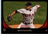 2011 Bowman Baseball Card # 36 Johan Santana - New York Mets - MLB Trading Card in a Protective Display Case