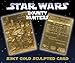 Star Wars BOUNTY HUNTERS 23KT Gold Card Sculptured - Limited Edition #/10,000