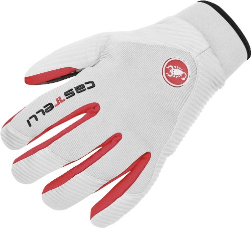Castelli CW.3.0 Gloves White/Red, M - Men's On Sale