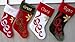 Velvet Red/Olive Cuff Ribbon Snowflake Custom Christmas Stockings Monogramed